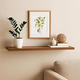 Prateleira Mdf Madeirado Louro Freijó 60x20cm Suporte Invisível Flutuante