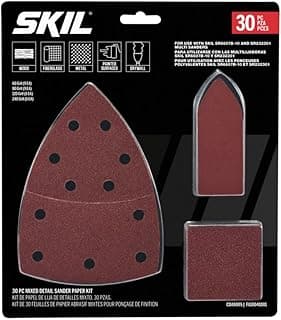 Kit de papel de areia SKIL 30 peças para lixadeiras - grãos mistos 60/80/120/240