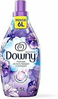 Frasco de amaciante Downy 1,5L, rende 6L, perfume de lavanda e algodão