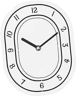 Generic Relógio de parede oval pendurado na parede decoração minimalista acrílico decorativo elegante relógio de parede para cozinha sala de aula escritório