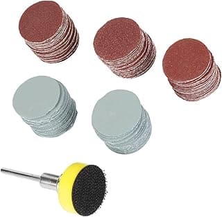 Kit de discos de lixa abrasiva 25mm mix grit para metal e madeira, 100 peças