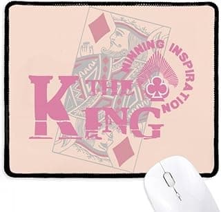 Tapete de baralho King rosa para jogos com estampa de cartas