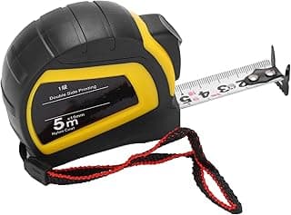 Hyuduo Fita Métrica de Bloqueio Automático de Aço, Ferramenta de Medição Dupla Face, Comprimento de Fita de 16,4 Pés/5 M para Projetos de Marcenaria, Construção e DIY