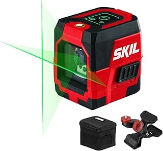 Nível laser Skil de linha cruzada autonivelante verde de 65 pés com braçadeira e bolsa