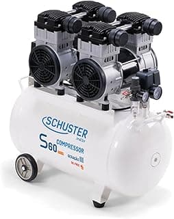 Compressor de Ar Schuster S60 GIII Max, 51L, 4HP, 220V, para 3 Consultórios Odontológicos, 640L/min