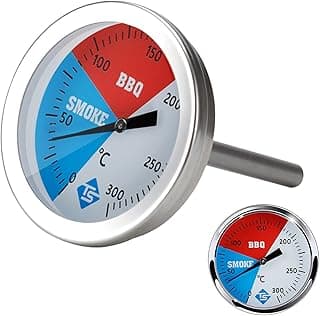 Termômetro de cozimento Kiboule 0-300 graus Celsius, aço inoxidável, BBQ e SMOKE indicadores
