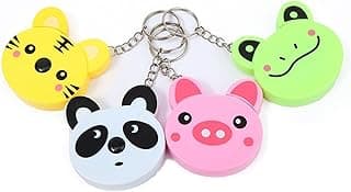 Fita Métrica de Bichinho Chaveiro 150cm em 4 Modelos: Porco, Cachorro, Tigre e Panda (Enviado Sortido)