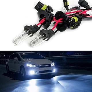 Lâmpadas H3 Xenon HID AC 35W lâmpada de substituição de farol de neblina super brilhante, 8000K azul gelo, pacote com 2