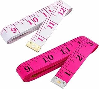 Kit de 2 fitas métricas flexíveis de 150 cm, cores sortidas, para costura, academia e artesanato