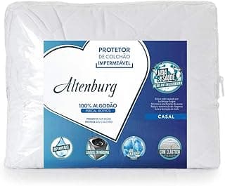 Protetor de colchão Altenburg impermeável antimicrobiano com elástico