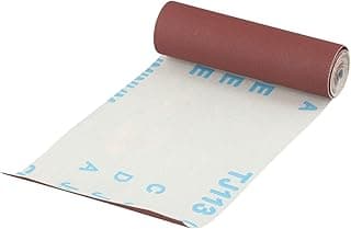 Rolo de lixa de pano esmeril vermelho 10 cm x 100 cm grão 320