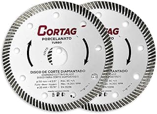 Disco de corte diamantado CortaG Turbo Porcelanato 110mm para serra mármore