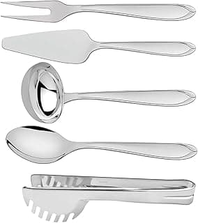 Jogo de Utensílios Tramontina Utility em Aço Inox Acabamento Brilho 5 Peças