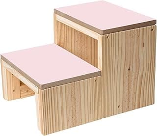 Escada Bisbel Escadinha 2 Degraus Maca Estética Hospitalar 150 Kg (Rosa)
