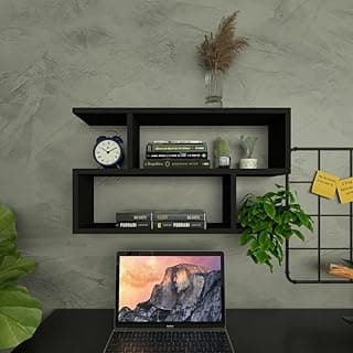 Nicho zig Prateleira Minimalista preto - decoração em geral