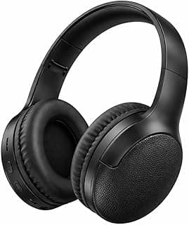 Fone de Ouvido Bluetooth 5.3 Dobrável Preto com Microfone Integrado