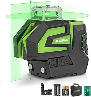 Laser autonivelante verde Huepar com linha de nível e acessórios