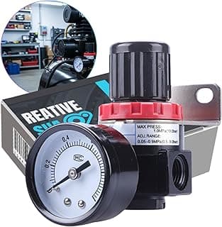 Filtro Regulador Ar Compressor 1/4″ com Manômetro – BJB Equipamentos – Compacto, até 150 PSI, Alta Durabilidade- Compativel com Compressores, Sistema Pneumaticos e Pistola de Pintura