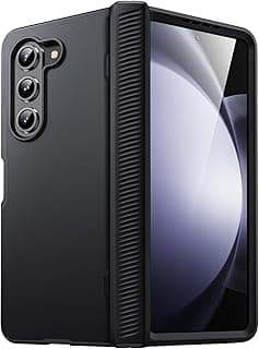Capa protetora preta JETech para Samsung Galaxy Z Fold 5 2023 com proteção de dobradiça
