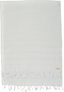 Bersuse Toalhas Anatolia XL Cobertor de Praia Cobertor Turco Toalha 100% Algodão Extra Grande Secagem Rápida Leve Premium Toalha Peshtemal - 150 x 203 cm, Branca