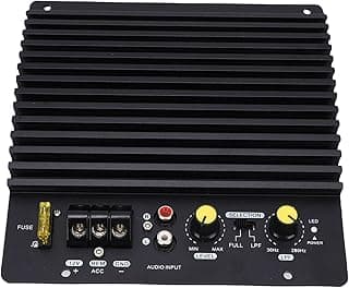 Amplificador de subwoofer automotivo GOWENIC 12V 600W, placa de graves exposta em liga de alumínio, fundo branco