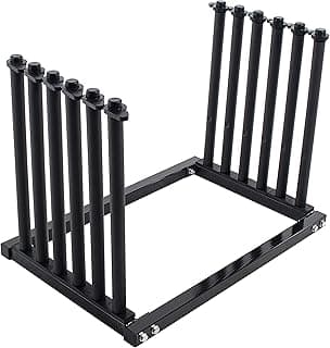 Rack preto com 5 compartimentos para para-brisa de caminhão