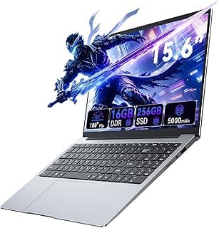 Laptops Win11 Pro de 15,6 polegadas com processador 4425Y, 16 GB RAM 256 GB SSD, Ms Office 365, tela 100% sRGB, notebook, WiFi 5 de banda dupla, BT5.0, USB-A, HDMI, FHD 1920 * Tela 1080