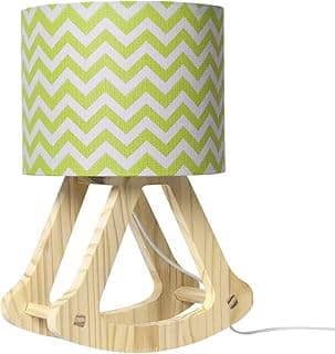 Abajur Luminaria de Mesa Balanço Chevron Verde