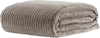 Cobertor Manta Canelada Soft Antialérgico 200m x 180m Microfibra, Casal Lisa (Avelã)