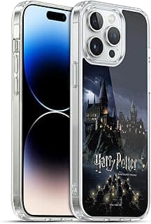 Capa de gel transparente para iPhone 14 Pro Max com design de Hogwarts de Harry Potter
