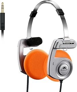 Fones de Ouvido Okcsc Retrô Abertos Design Dobrável 40mm Prata 3 Unidades