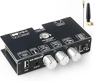 Placa amplificadora mono TW100U 100W, módulo amplificador de potência digital TPA3116D2 com circuito de tensão integrado (19V/24V), suporta emparelhamento sem fio TWS, Bluetooth 5.3, AUX, entrada USB