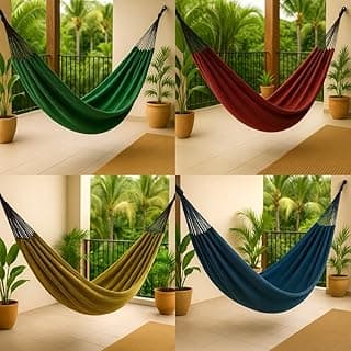 Rede de Dormir Casal Algodão Reforçada P/Descanso Em Varanda Quarto(Rede Jeans Preta) (Jeans Preta)