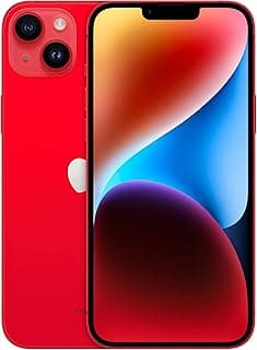 iPhone 14 Plus (128 GB) – (PRODUCT) RED, cor vermelha, câmera dupla, flash LED, logotipo da Apple