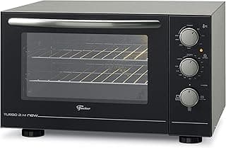 Forno Elétrico de Bancada Fischer Turbo 2.4 New Funções Convecção e Dourar 48L Preto Aço Pintado 220V