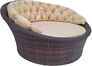 Poltrona Redonda Chaise Concha Área Externa Jardim Varanda (Argila)