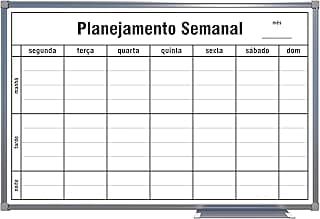 Souza & Cia Quadro Branco Standard Semanal 60cm X 40cm - Moldura Alumínio Standard, 1134