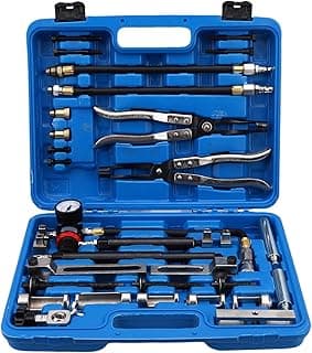 Kit de ferramentas para compressor de molas de válvulas e remoção em aço liga azul