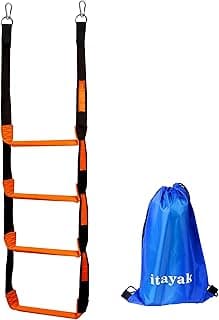 Escada de corda para barco, 4 degraus, resistente, 200 kg, escada de corda marítima com degraus reforçados, perfeita para barco inflável, caiaque, barco a motor, canoagem