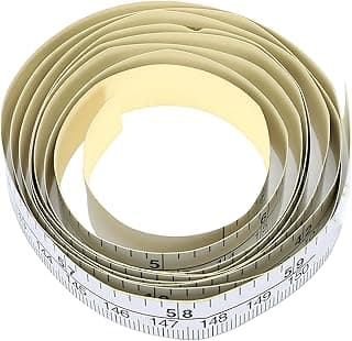 Fita métrica adesiva GLOGLOW 150 cm, marcações imperiais e métricas, para costura e superfícies curvas