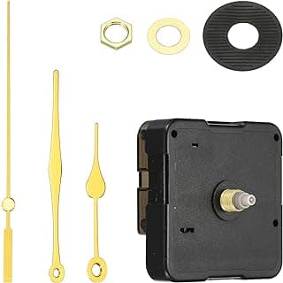 Kit de substituição de mecanismo de relógio de quartzo com ponteiros dourados