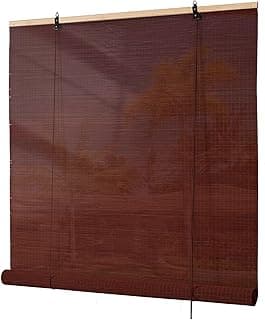 Persiana de rolo de bambu interna/externa, persiana de rolo de terraço personalizada, persiana romana, persiana de rolo de sombreamento de corredor, persiana de rolo retrô com dispositivo de elevação.