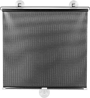 Cortina blackout retrátil com ventosas preta e cinza para janela, 68x125cm