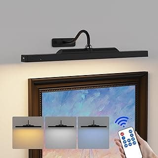 Luminária De Parede Sem Fio Com Intensidade Ajustável, Controlador E Temporizador, Bateria Recarregável De 5000Mah, Ideal Quadros, 40Cm, Perfeita Obras De Arte, Pinturas, Fotografias