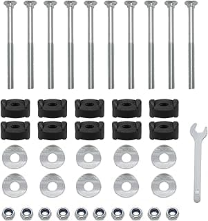 Kit de parafusos de trampolim M6 x 90 mm com chave de instalação