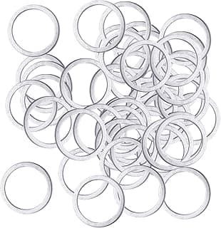 Conjunto de anéis de metal cinza para buchas de lâmina