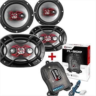Kit Facil Bravox com 4 alto-falantes 6x9 polegadas e módulo Taramps TL-500 para som automotivo