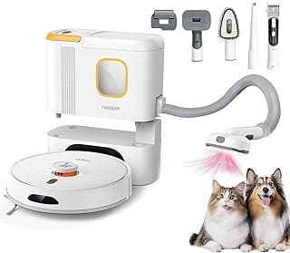 Robô aspirador NEWPET branco com acessórios para animais de estimação