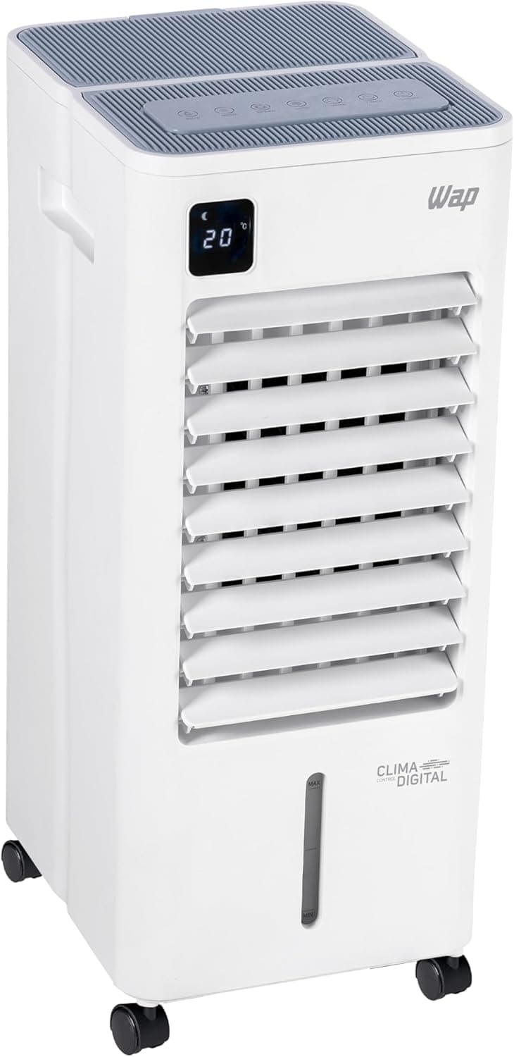 WAP Climatizador de Ar Torre CONTROL DIGITAL 3 em 1 - Climatiza, Umidifica e Ventila, Painel Touch, Controle Remoto e Blocos para Congelamento 220V