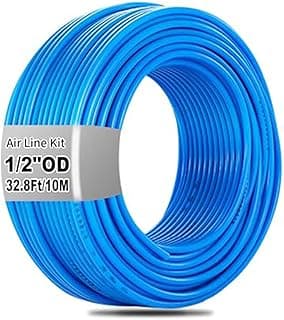 Mangueira pneumática flexível de alta pressão azul de 32,8 pés e 8mm com etiqueta